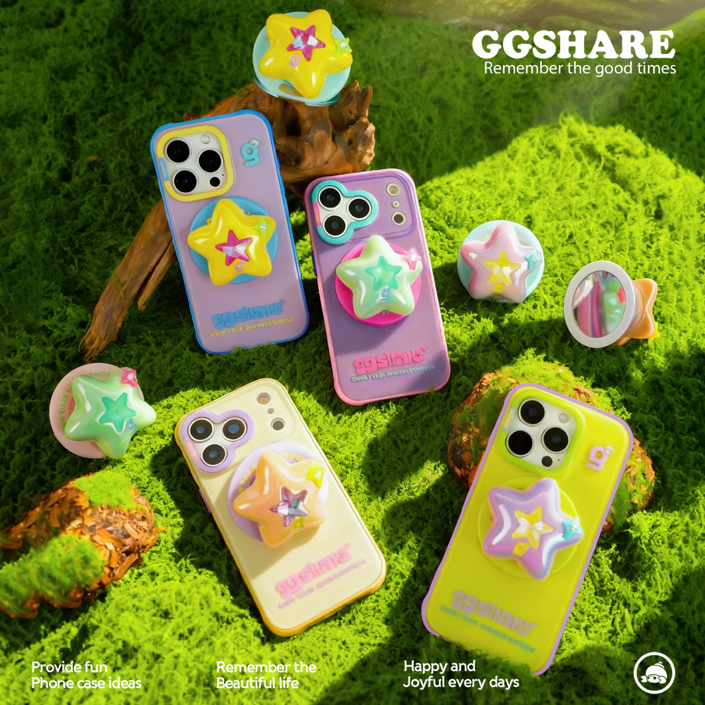 GGSHARE寄居蟹原创星星圈圈艺术适用苹果17手机壳新款iPh