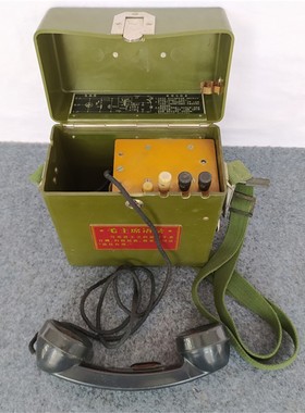 速发红色收藏文怀老物手老式件摇发电磁石机复古革旧装饰摆件