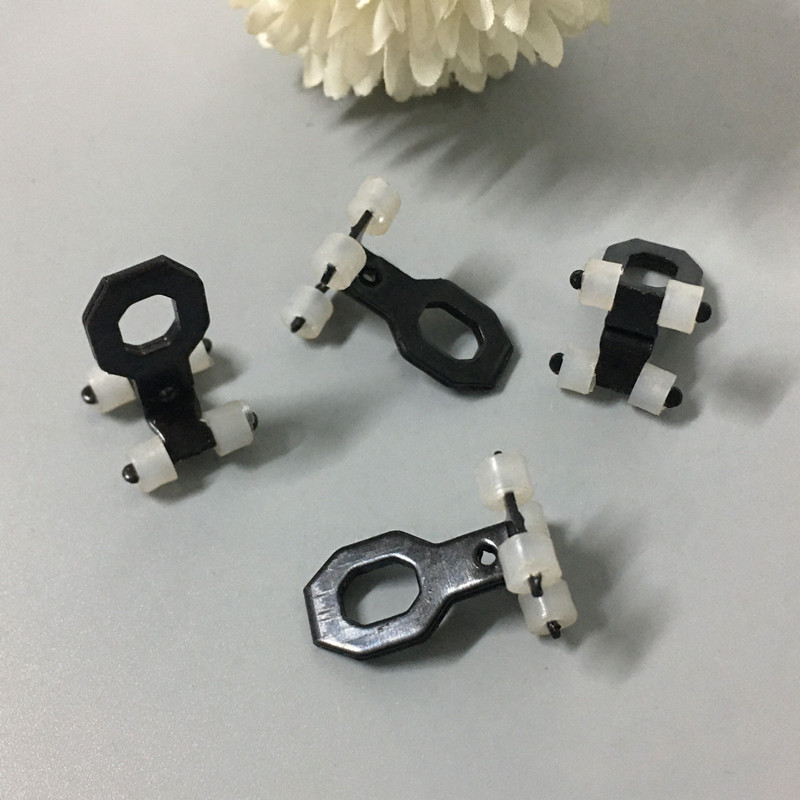 速发窗帘轨道四轮配件辅料滚轮老式直轨弯轨导轨挂钩环滑轨走轮滑