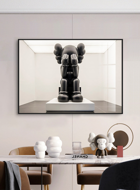 速发电表箱装饰画配挡免打孔遮电盒电闸箱总开关壁画熊挂awsk画