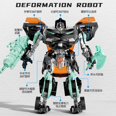 速发2024新款变形金刚玩具男孩一6岁8益智12拼装擎天积木儿童