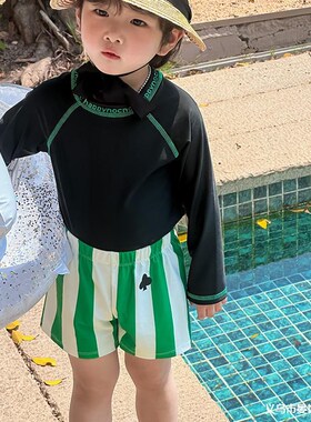 速发儿童童体男分宝滩游中小童海边沙宝洋气泳装套装