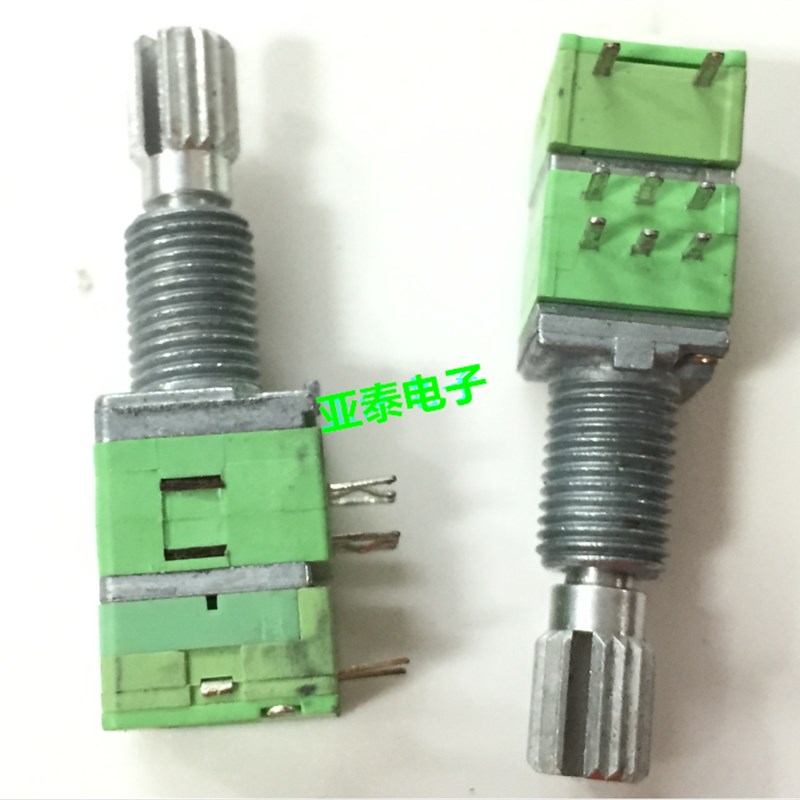 速发PHAR长0型精器电位密双联B10K带按动开关锯齿轴K20M