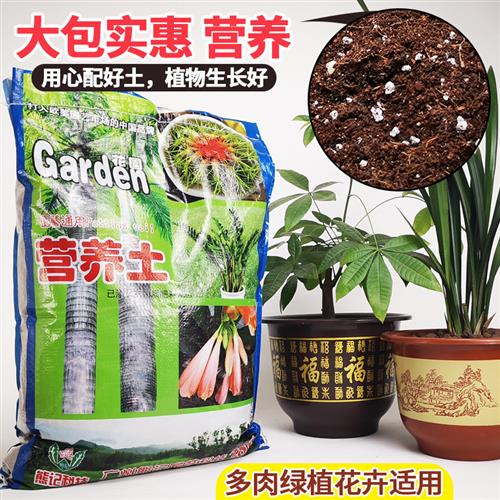 现货速发花泥营养土花土壤种植土种菜黄金葛兰花多肉植物泥土盆栽