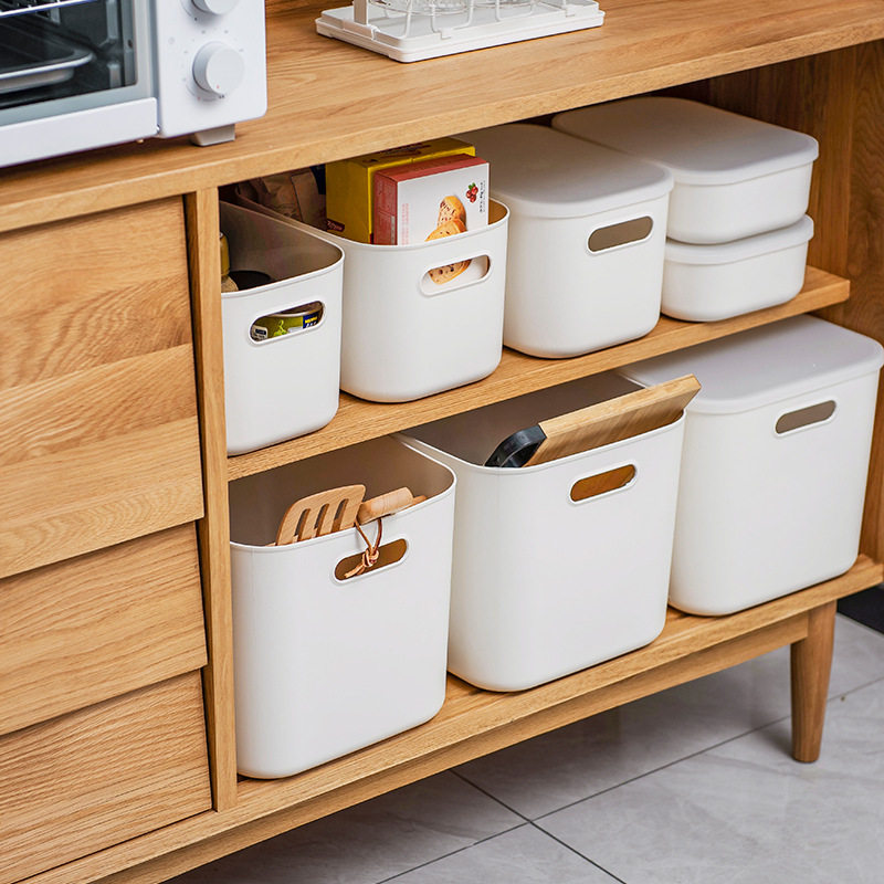 速发衣柜收厨盒小号零食服衣杂物整理箱家用纳房调料塑料储物筐有