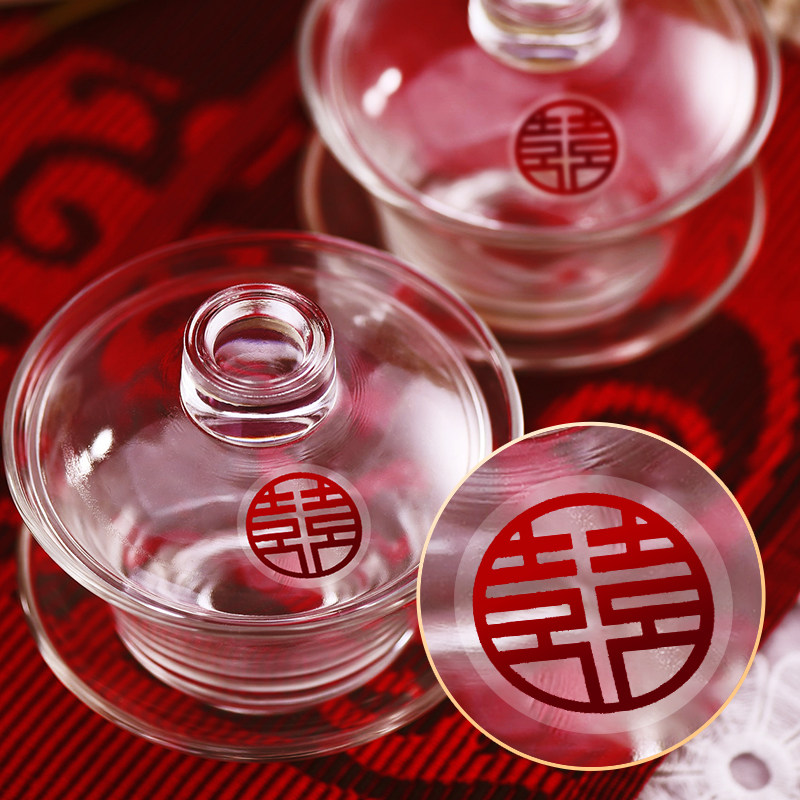 速发新款结婚不干胶喜字纸贴方陪红茶杯嫁包喜字贴婚礼婚房装饰用