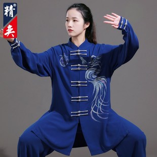 速发太极服新款 手绘凤赛太极拳术功服男武练表演服比凰服春