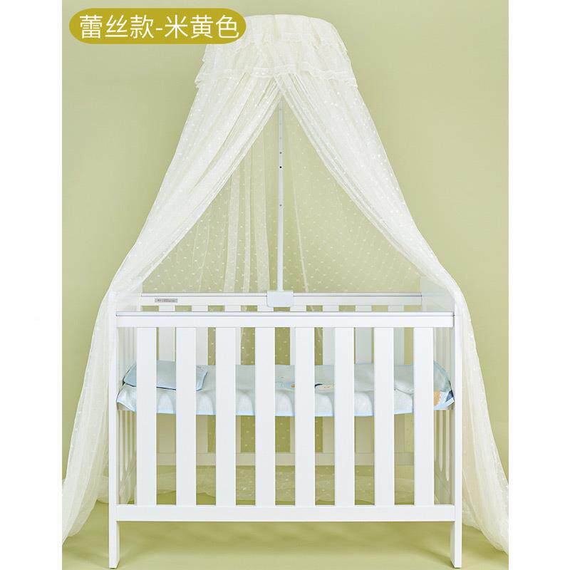 婴儿儿宝床落地蚊帐BRT带支架通用新生童床宝蚊帐罩夹式全罩落地