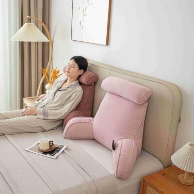 新品芯灯绒床头头靠垫卧室懒人靠枕榻榻米AKZ枕护腰背护颈靠孕妇