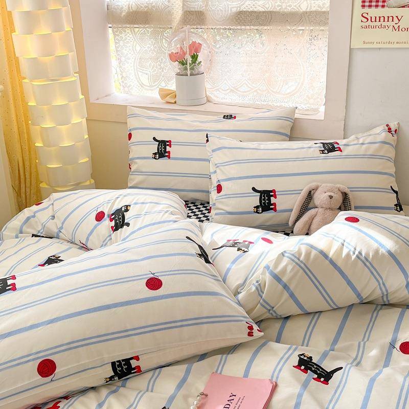 卡通全OMB棉枕套一对202春季纯棉枕芯套48x745mc家用单人芯枕套