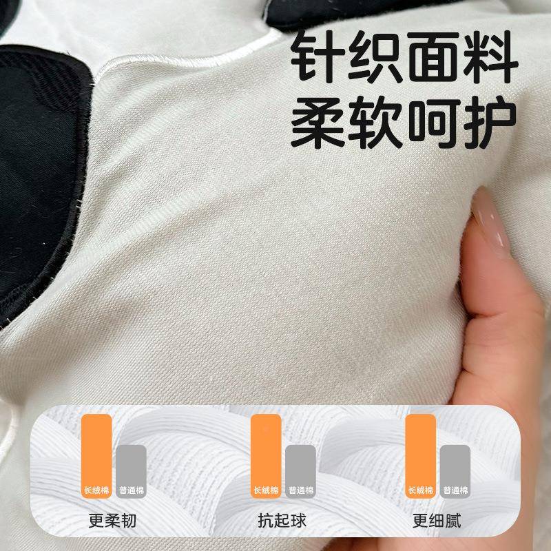 A类全针织棉贴布刺通绣婴幼儿被HCW套儿园宝宝幼卡可爱三件套组棉