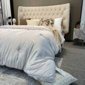 豆大纤维子母被能纯加棉多KNU功二合一秋冬厚保暖原棉提花纯色大