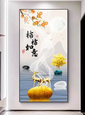 玄关装饰画约代客厅抽象入户正门现FSO简挂画手工绕线玻璃壁对画