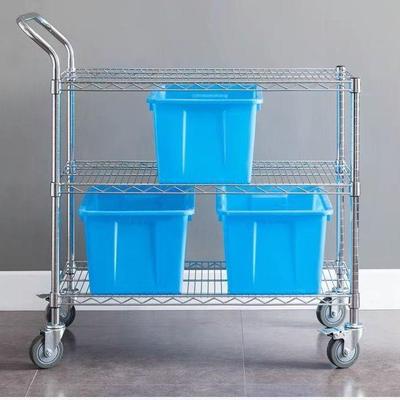 防静电配工厂车间移动车电商仓库货分拣推镀铬线网周车转车920工