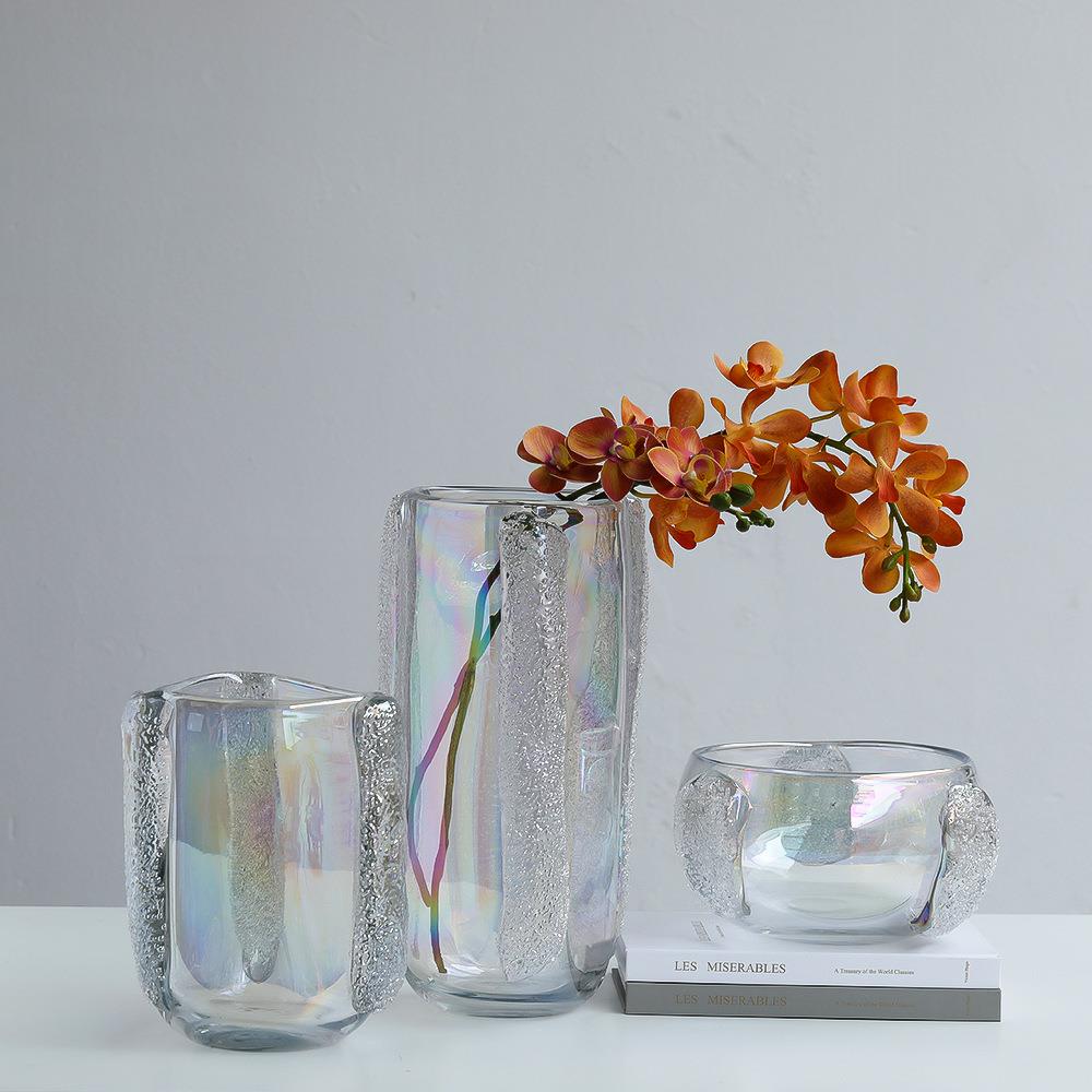 简约轻奢变透明璃加厚玻璃花瓶客渐厅视柜插琉花软电装样无品牌/