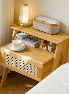 小床头柜卧室简约现纳代小柜子简易储型床尾收柜家用新款物床FWA
