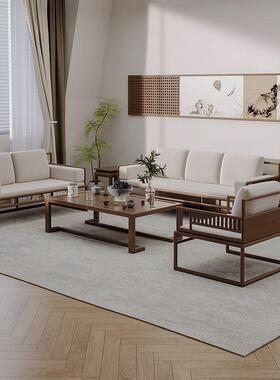 实质沙发罗汉床茶桌椅组合202RIN5木新款高端大气上档氏次宋美高