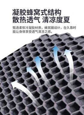 凝胶蜂窝汽车腰靠75515座夏季驶透气薄款护腰主驾座硬可固腰定椅