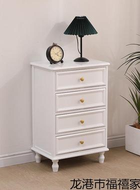 柜床边收储纳抽屉式整装斗五柜美式物柜实木收纳柜卧室置物XEV储