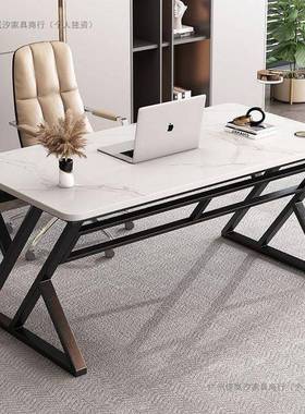 仿岩LFJ板电脑桌家用书式桌轻奢简约办桌公桌室台学习桌卧简易电