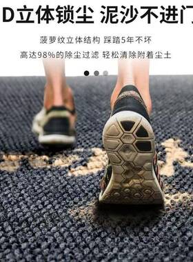 商用菠萝门纹地垫酒店门口迎宾尘地广毯告毯垫可BMJ做字logo进脚