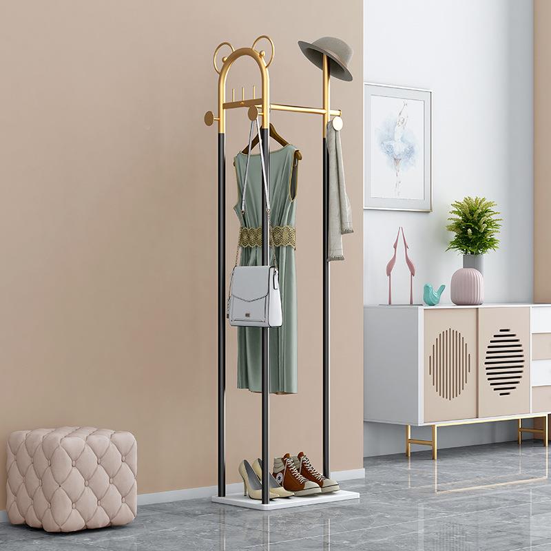 客厅红立式衣衣架家用EYT挂轻衣落地卧室奢儿童帽架网房间晾衣服