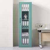 单门办公文件柜40厘米铁皮柜玻璃带柜HP 1储物家用宽窄书柜小