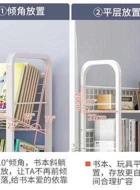 儿NMS童书架艺置物架靠墙边储物移架落地可动折叠带轮铁架书子桌