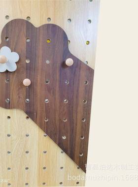 实木洞板墙上物架猫头猫置墙面整洞抓板卡通装饰展示架收XYJ纳入