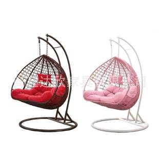 跨境厂货源编网藤吊椅蛋蛋椅户外家客休闲懒VII人红吊厅篮秋千吊