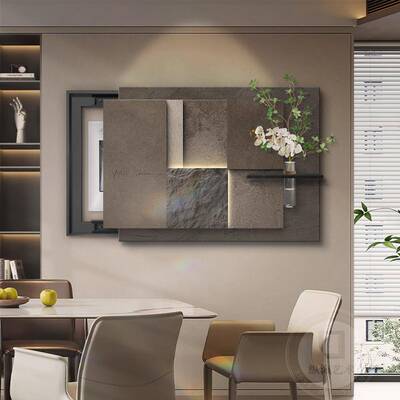 代轻电表箱岩语幽光装饰画水培奢绿植免打孔遮挡现配电箱开板关盖