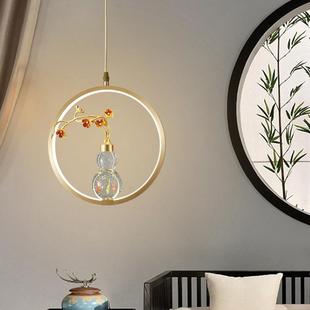 亿灯HNR饰全铜新中式 创意现房代简约餐厅书吧设台计师 大吊灯个性