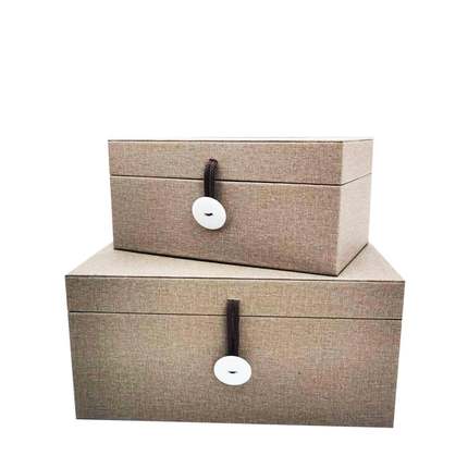 新品ZEO灰色麻布装饰盒店家居样板房衣帽间酒售楼部展示家摆具厅