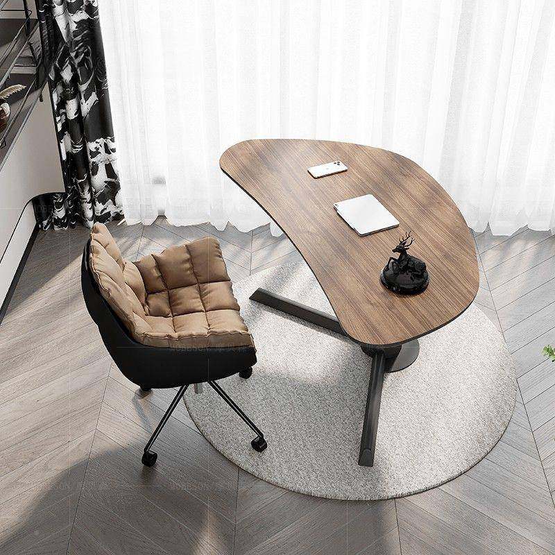 式意极简书桌异形脑桌家用设计电师书卧室简约DLM现代办公房桌椅