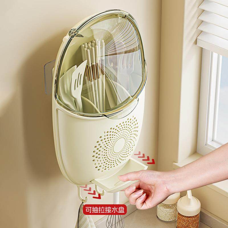 ?尘筷子收纳盒壁挂F77897SH式家通风沥防水筷子筒厨用勺子置房物,厨房/烹饪用具,抹布架/厨房清洁收纳架,淘宝优惠券,粉丝福利购,淘宝优惠卷
