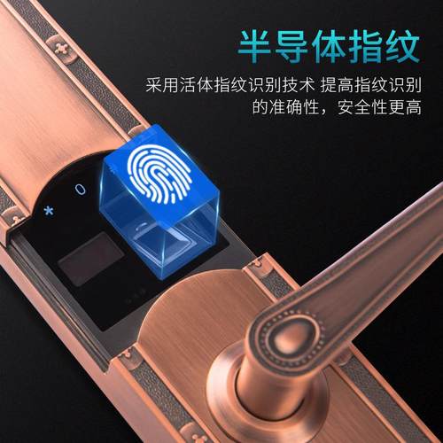 防KVU雨防冻密码锁家用水防盗门锁欧大式双开门能锁防别墅门指纹