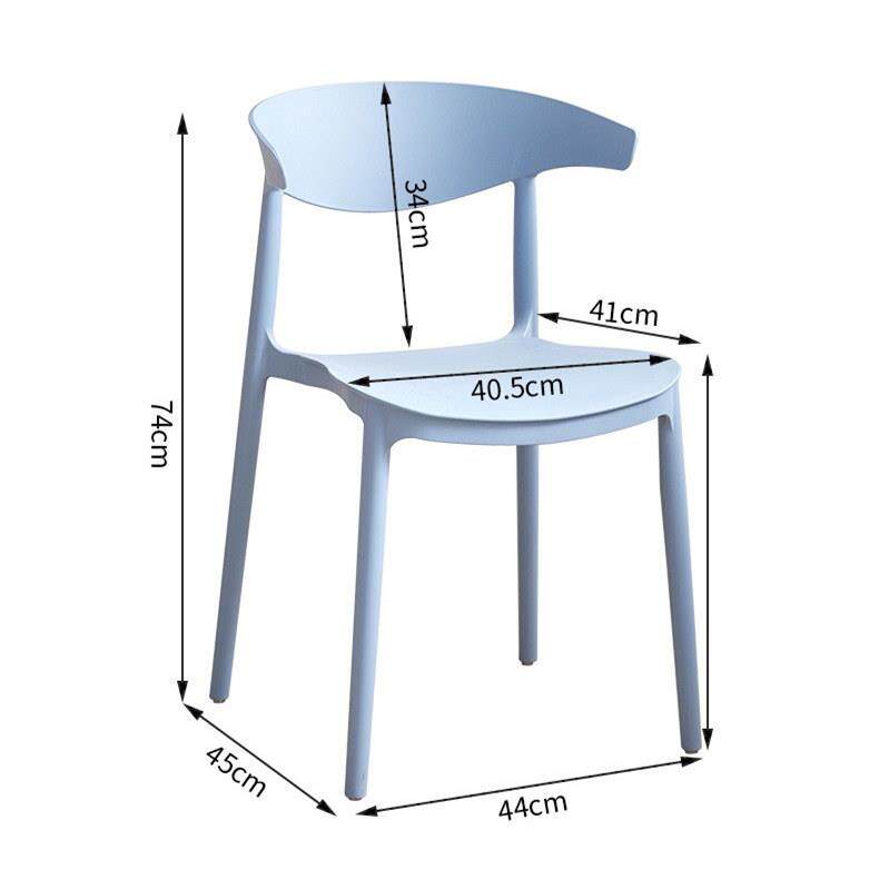 料靠背椅子厚用家餐椅办公书桌加凳子简约商场用洽谈牛角塑VUY等