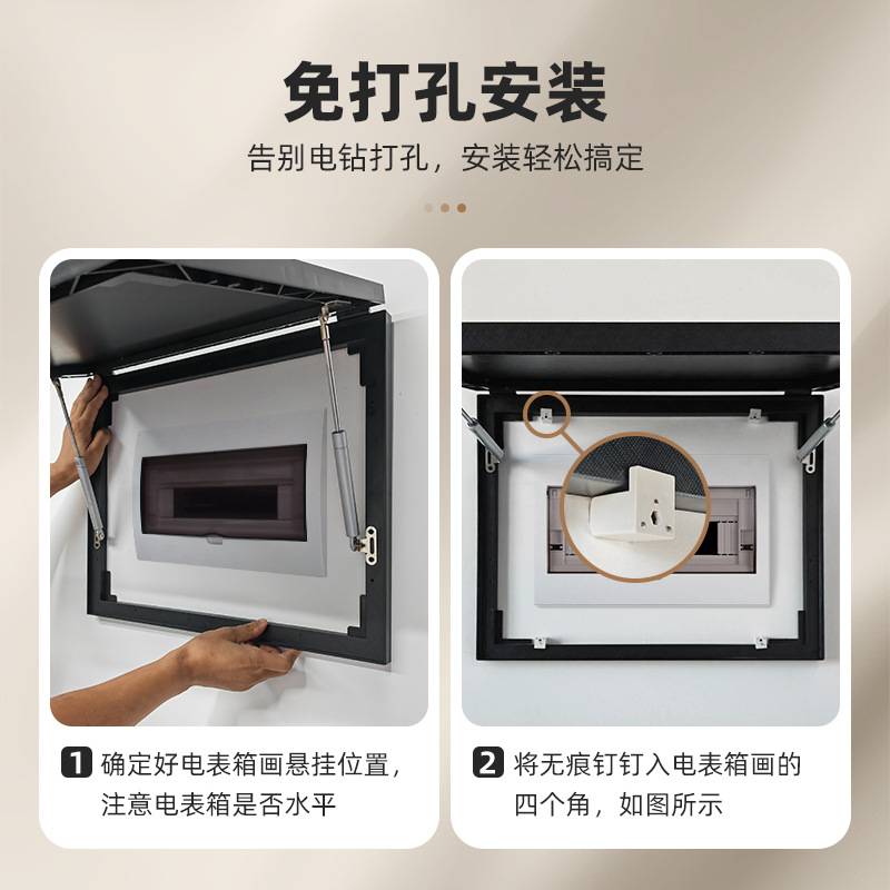美式葫芦电表箱盖板装饰画复古中古风配电箱多媒体盒遮挡箱挂画图片