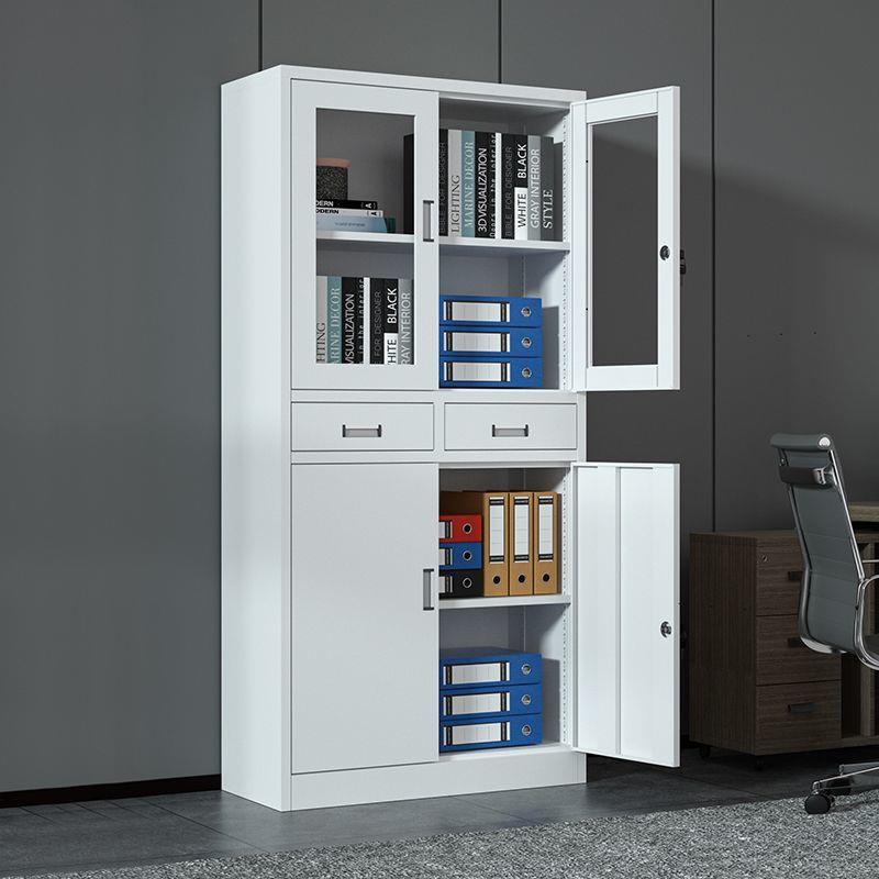 公办文件柜铁皮柜案柜锁矮柜资料柜带家用档储物柜更衣柜铁皮EAH