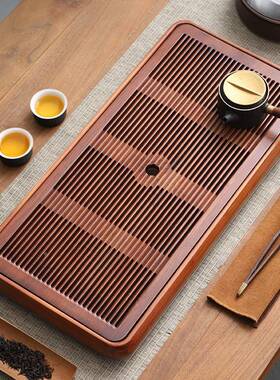 茶盘202ORW5新款竹茶海家台茶台沥水储排水茶托盘简约用干泡茶具
