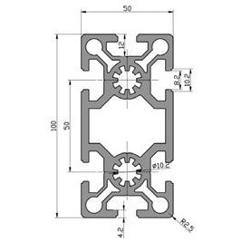海安腾铝框业型材AT-ROY8上-架50100
