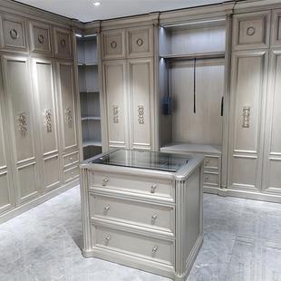 式 饰柜轻风示收纳 A美RT莫展里奢BPV印象衣帽间全实木中岛柜客厅装