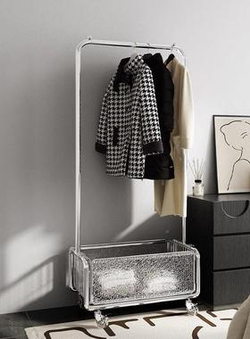 卧室挂衣架可落地衣帽架移动IQX室置架物家用内阳台简易杆晾衣服