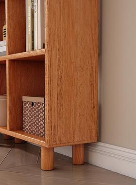 日式实木格柜自VID由组具合书柜落地矮柜飘置物架书子架玩架窗收