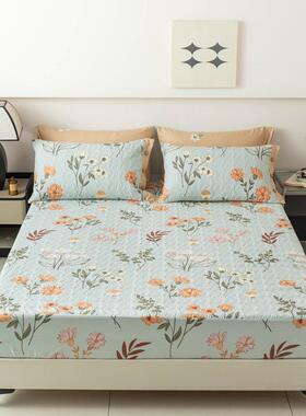 夹纯棉棉床笠全棉加绗缝夹纯棉QAU床笠棉床罩防滑厚亲肤床垫套裸