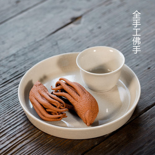 宜兴紫砂茶宠佛手仿生蔬菜雕塑茶具摆件装饰厂家