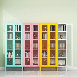 铁双门物地书柜艺置柜玻璃RPI门展示柜卧室书房落阳台收纳柜窄夹