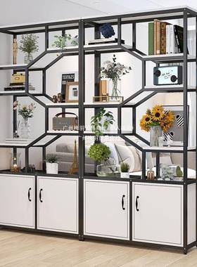 承BXD重能力强铁艺风办公室隔屏断柜客厅储[物柜展示柜]进门玄关
