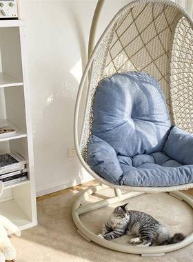 加厚吊椅秋吊篮藤椅坐垫可洗鸟巢靠垫垫ASI吊椅垫摇椅拆座垫摇篮