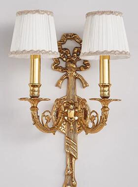 法式美式全铜简25689约客厅欧式奢华别墅形复古头走廊过长道灯双